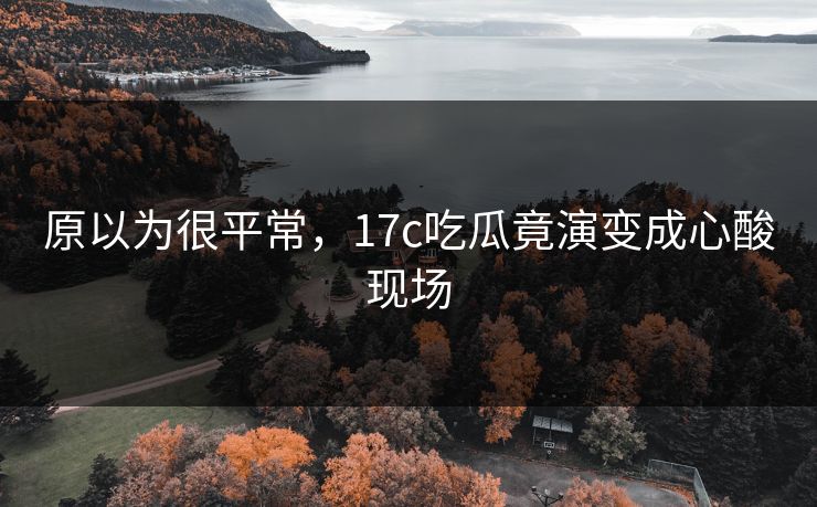 原以为很平常，17c吃瓜竟演变成心酸现场